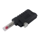 ALPHA ELETTRONICA SR - ALP20-120-2 Banana plug 4mm - With pass through socket - Black