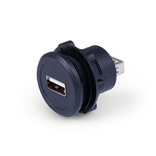 ALPHA ELETTRONICA SR ALP64-527NP ADATT.PRESA USBA PRESA USBA PAN.NERO