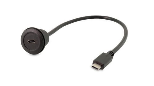 ALPHA ELETTRONICA SR ALP64-529CNP ADATT.SP. USBC PRESA USBC PAN.NERO 30CM
