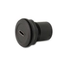 ALPHA ELETTRONICA SR - ALP64-529NP PRESA PASSANTE USB C PANNELLO NERA PLAS.