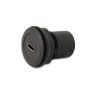 ALPHA ELETTRONICA SR ALP64-529NP PRESA PASSANTE USB C PANNELLO NERA PLAS.