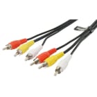 ALPHA ELETTRONICA SR - ALP84-072B Cable from RCA video plug + 2 Audio to RCA video plug + 2 audio - 1.5m
