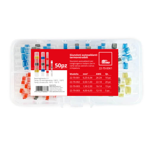 ALPHA ELETTRONICA SR ALP22-70-00K1 KIT GIUNZIONI AUTOSALDANTI TERMORETRA...