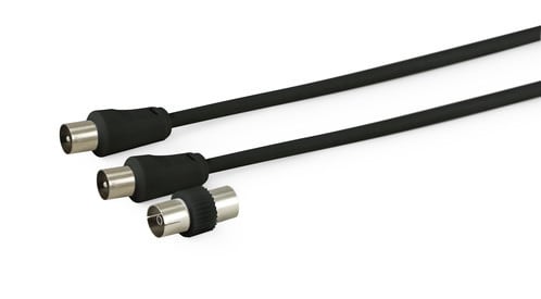 ALPHA ELETTRONICA SR ALP87-010/05B CAVO TV M-M NERO ADATT.F-F 5M POLYBAG