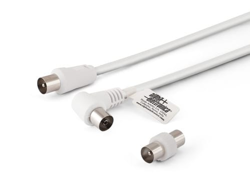 ALPHA ELETTRONICA SR ALP87-014W/03B CAVO TV M-F90 BIANCOADATT.M-M 3M POLYB.