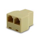 ALPHA ELETTRONICA SR - ALP94-400 Modular telephone adapter RJ11 / RJ14 6P4C from female socket to double female socket