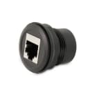 ALPHA ELETTRONICA SR - ALP94-952NP RJ45 Cat.5e socket panel mount - ø22mm - Female RJ45 to Female RJ45 - Black
