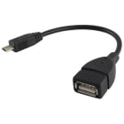 ALPHA ELETTRONICA SR - ALP95-651OTGB Cable from Micro USB type "B"plug to USB type "A"socket - 0,15m