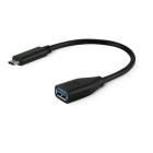 ALPHA ELETTRONICA SR - ALP95-672/0.2NB Cable from USB type "C"plug to USB type "A"socket - 3.0 - 0,2m - Black