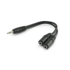 ALPHA ELETTRONICA SR - ALP11-3-004B Cable from Ø3.5 Stereo jack plug to 2 Ø3.5 Stereo jack socket - 0,2m