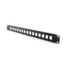 ALPHA ELETTRONICA SR - ALP96-806/1 19"1U blank patch panel for keystone - black - 16ports