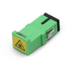 ALPHA ELETTRONICA SR - ALP97-003SF SC/APC to SC/APC Simplex Single Mode Fiber Optic Adapter/Mating Sleeve with short flange without holes - with protective flap