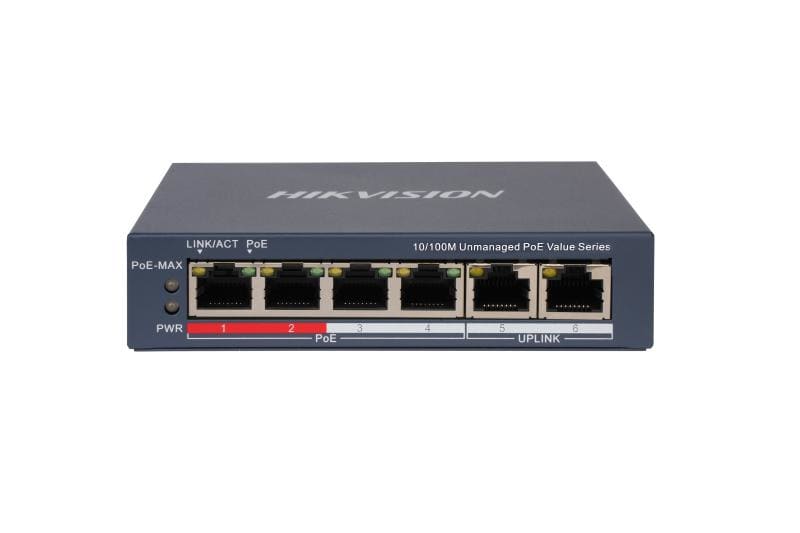 HIKVISION ITALY SRL HIK301802941 DS-3E0106P-E/M SWITCH UNMANAGED 10/100 P