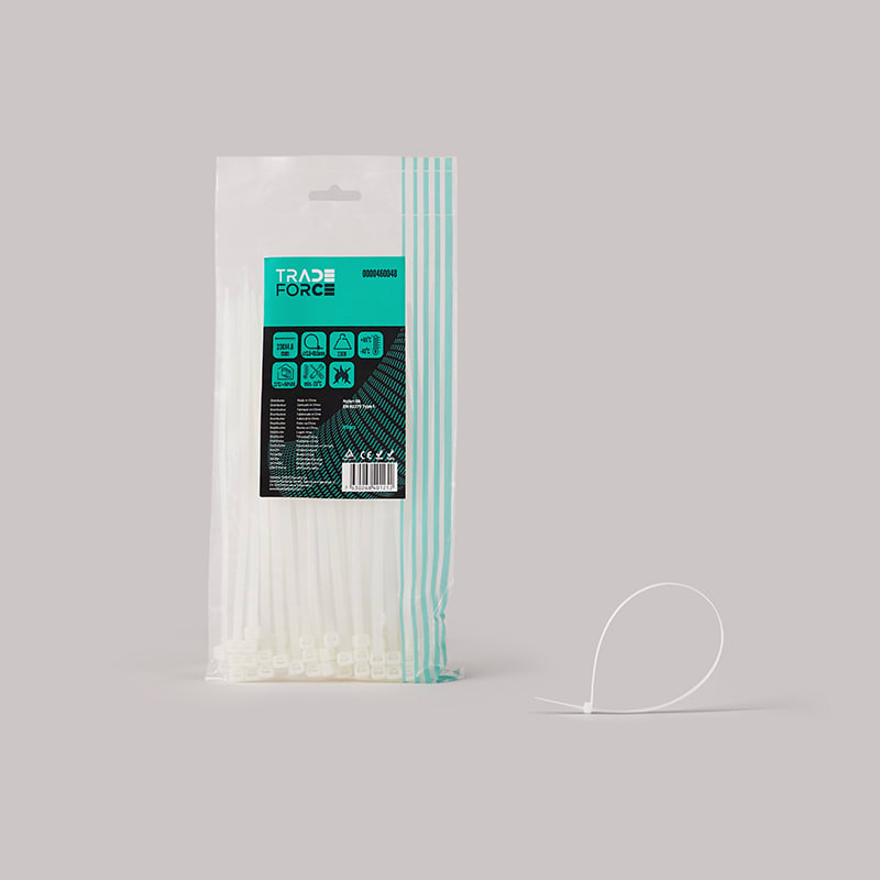 TRADEFORCE - TDM0000460048 FASCETTA NATURALE 200X4,6MM CF 100PZ