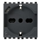 VIMAR SPA - VIW20210.USB Presa 2P+T 16A universale + USB C grigio