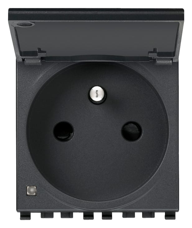 VIMAR SPA - VIW20212.C PRESA SICURY 2P+T 16A FR + COPER. GRIGIO