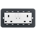 VIMAR SPA - VIW20222.L.B 2 PRESE 2P+T 13A INGLESE INTERR. BIANCO