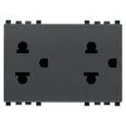 VIMAR SPA VIW20249 DUE PRESE SICURY 2P+T 16A USA+EU GRIGIO
