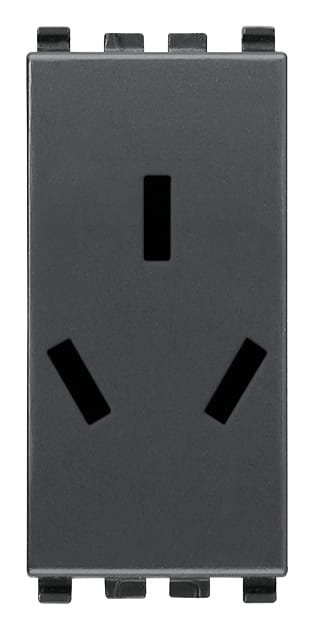 VIMAR SPA - VIW20251 PRESA SICURY 2P+T 10A CINESE GRIGIO