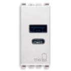 VIMAR SPA VIW20292.AC.15.B ALIMENTATORE USB A+C 15W 5V 1M BIANCO
