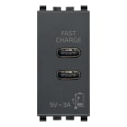 VIMAR SPA - VIW20292.CC Alimentatore USB C+C 15W 3A 5V 1M grigio