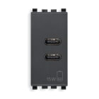 VIMAR SPA - VIW20292.CC ALIMENTATORE USB C+C 15W 3A 5V 1M GRIGIO