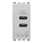 VIMAR SPA - VIW20292.CC.N Alimentatore USB C+C 15W 3A 5V 1M Next