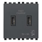 VIMAR SPA - VIW20295.CC Alimentatore USB C+C 15W 3A 5V 2M grigio