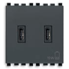 VIMAR SPA VIW20295.CC ALIMENTATORE USB C+C 15W 3A 5V 2M GRIGIO