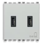 VIMAR SPA - VIW20295.CC.N Alimentatore USB C+C 15W 3A 5V 2M Next