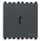 VIMAR SPA - VIW20298 ALIMENTATORE USB C 30W PD GRIGIO