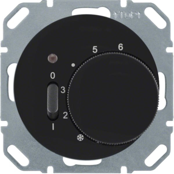 BERKER - BRK20302045 TERMOST. CONT.NC + P.ZO C.LE R1/R3 NERO