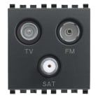 VIMAR SPA VIW20303 PRESA TV-FM-SAT DIRETTA 3 USCITE GRIGIO