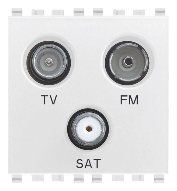VIMAR SPA VIW20303.B PRESA TV-FM-SAT DIRETTA 3 USCITE BIANCO