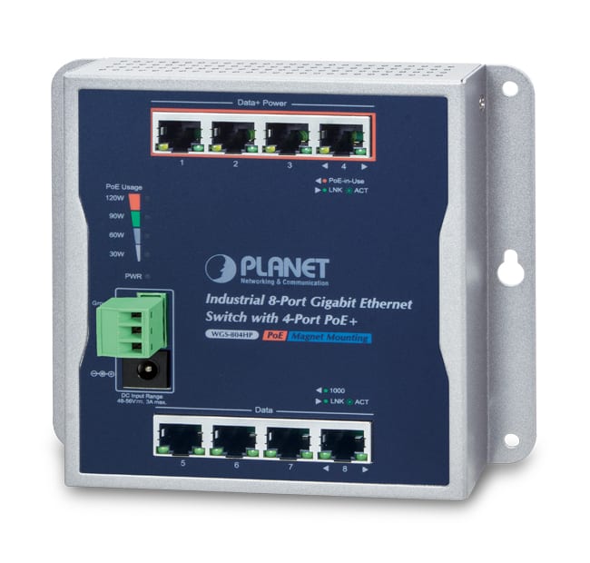 QUBIX SPA QBX2032231 WGS-804HP IP30 IND. SW 8P(4 POE AT) FE