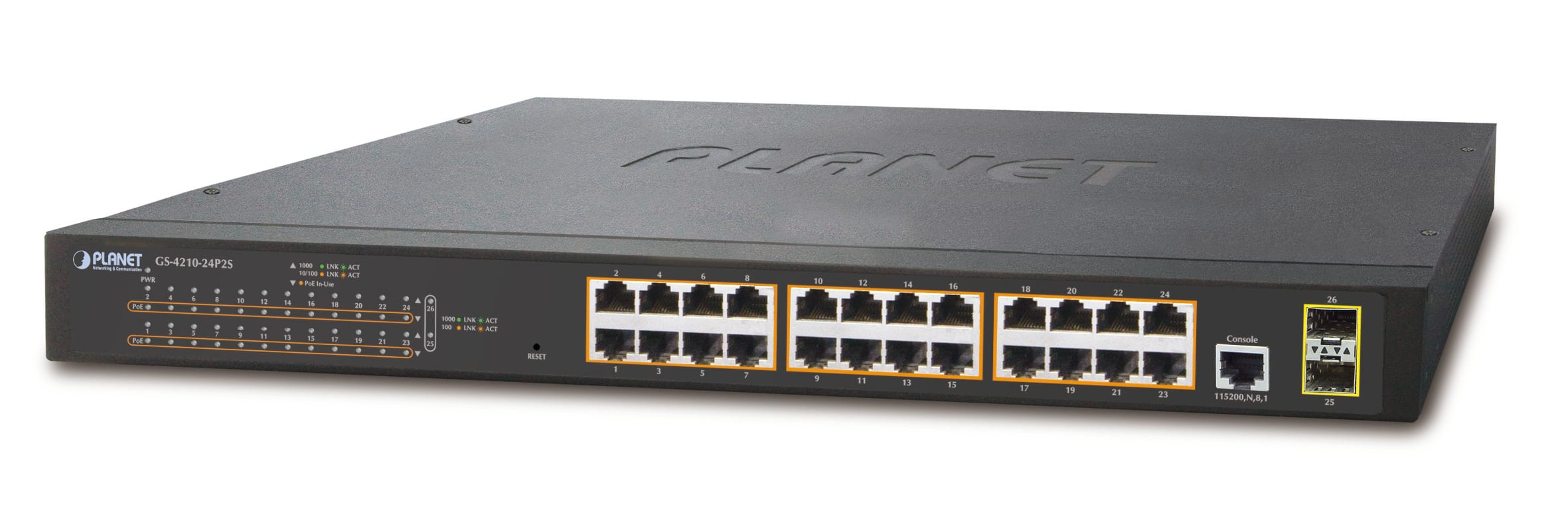 QUBIX SPA QBX2032258 GS-4210-24P2S 24P(POE AT) + 2SFP GE 300W