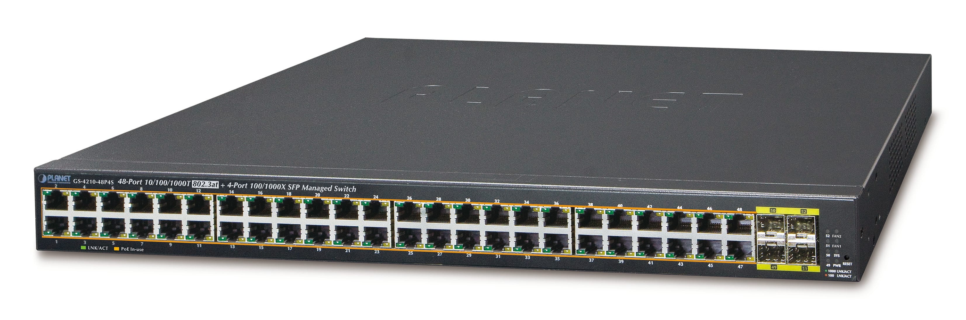 QUBIX SPA - QBX2032259 GS-4210-48P4S 48P(POE AT) + 4SFP GE 440W