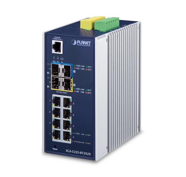 QUBIX SPA QBX2032272 IGS-5225-8T2S2X IP30 8GE 2SFP1G 2SFP+10G