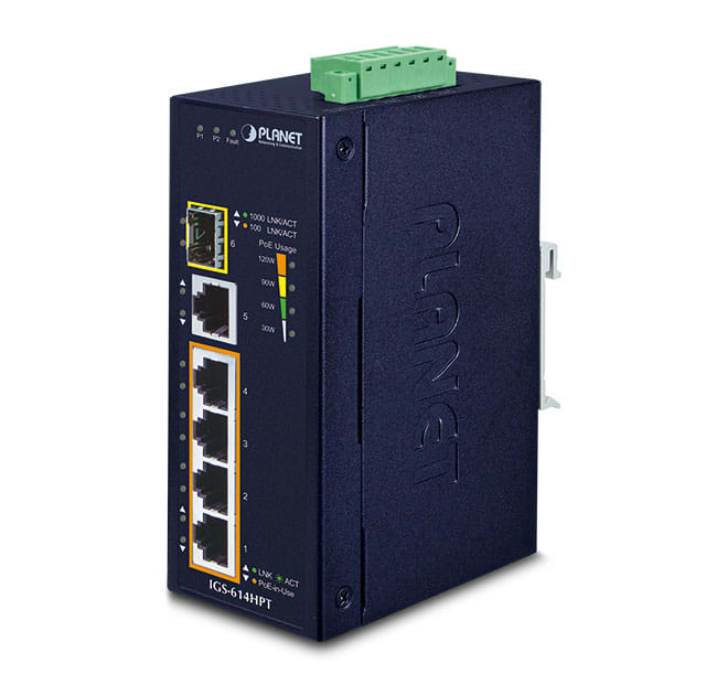 QUBIX SPA - QBX2032369 IGS-614HPT IP30 4GE(POE+)+1TP 1SFP FE/GE