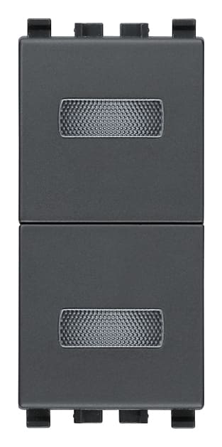 VIMAR SPA VIW20388 DOPPIA SPIA NEUTRA GRIGIO