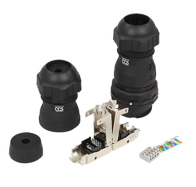 QUBIX SPA QBX2050210 GIUNTO INLINE IP68 EASYCRIMP C6A 8P STP