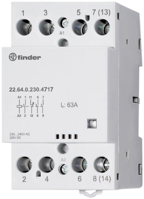 FINDER SPA - FIN226400124717 CONTATTORE 65A 4 CONTATTI 52MM
