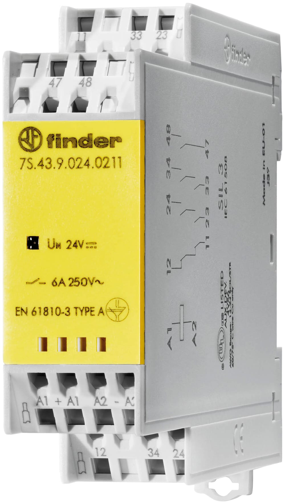 FINDER SPA FIN7S4390120211 RELE MODULARE CON CONTATTI GUIDATI