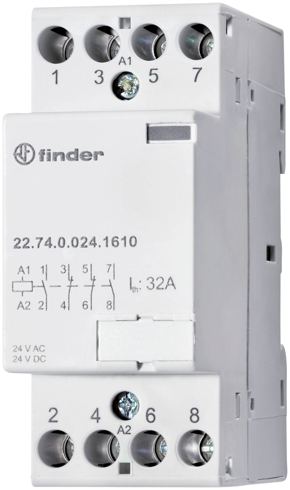 FINDER SPA FIN227402301410 CONTATTORE 32A 4 CONTATTI 52MM