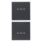 VIMAR SPA - VIW20751 Due mezzi tasti 1M neutro pers. grigio