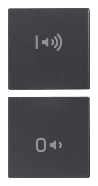 VIMAR SPA - VIW20751.4 DUE MEZZI TASTI 1M ON/OFF VOLUME GRIGIO