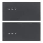 VIMAR SPA - VIW20752 Due mezzi tasti 2M neutro pers. grigio