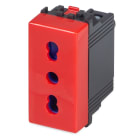 MASTER SRL - MST21159R MIX PRESA 2P+T 16A BIVALENTE ROSSA