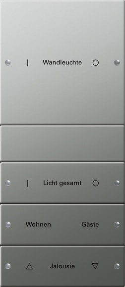 GIRA - GGI2134602 Wippenset 4f (1+3) beschr. System 55 Ede
