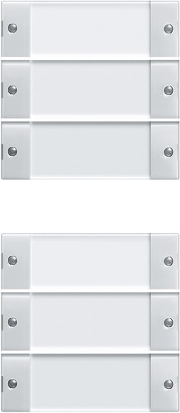 GIRA - GGI213603 Wippenset 6f (3+3) BSF System 55 Klar/Re